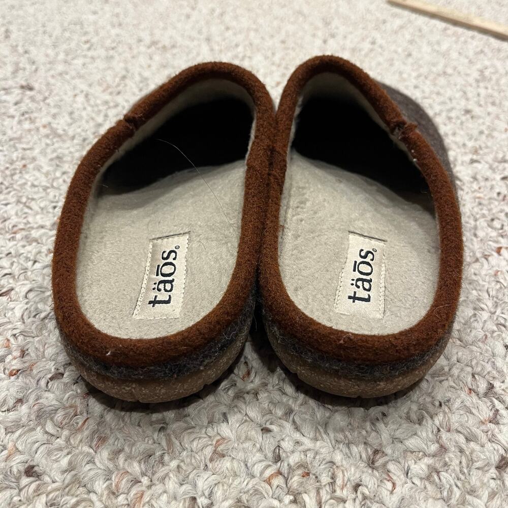 Taos Wooltastic Clog Slippers Sz EU 42 US 11 Speckled Brown Cozy Cabincore - Picture 4 of 7